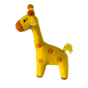 Yellow Orange Giraffe Plush Staffed Animal Toy 7" Standing